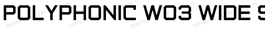 Polyphonic W03 Wide SemiBold字体转换